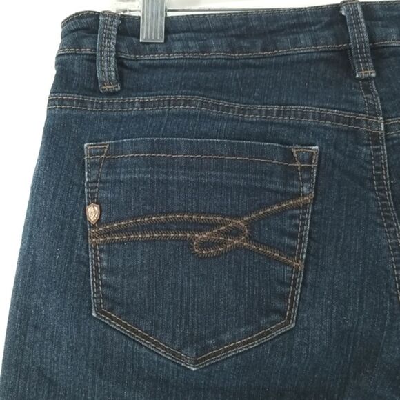 Santana Jeans Women's Size10x32 Washed Blue Front Button Zipper Closure 5 Pocket - Picture 6 of 9
